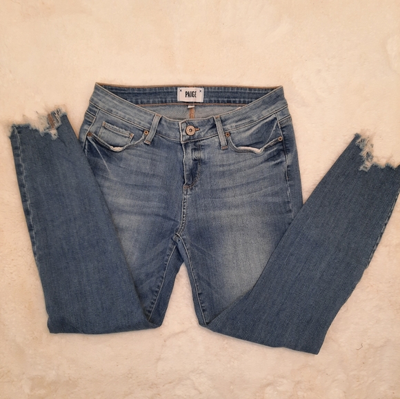 PAIGE Verdugo Crop Worn In Hem Janis Destructed Distressed, SZ 29 - Picture 7 of 16